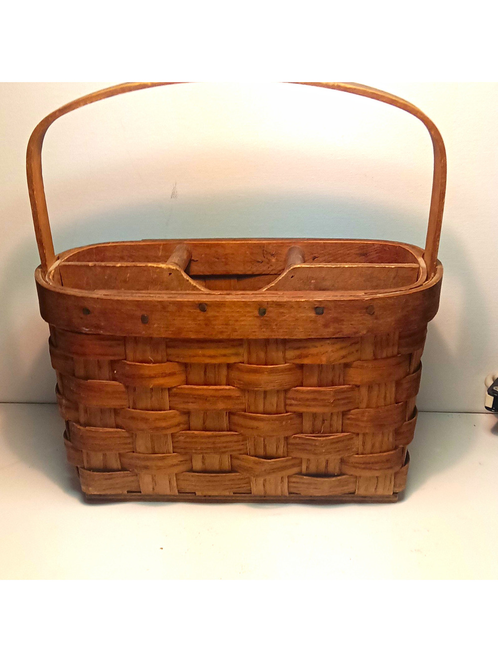 Vintage Basketville Vermont Wood Caddy1930 Caddy Farmhouse Country Kitchen Decor